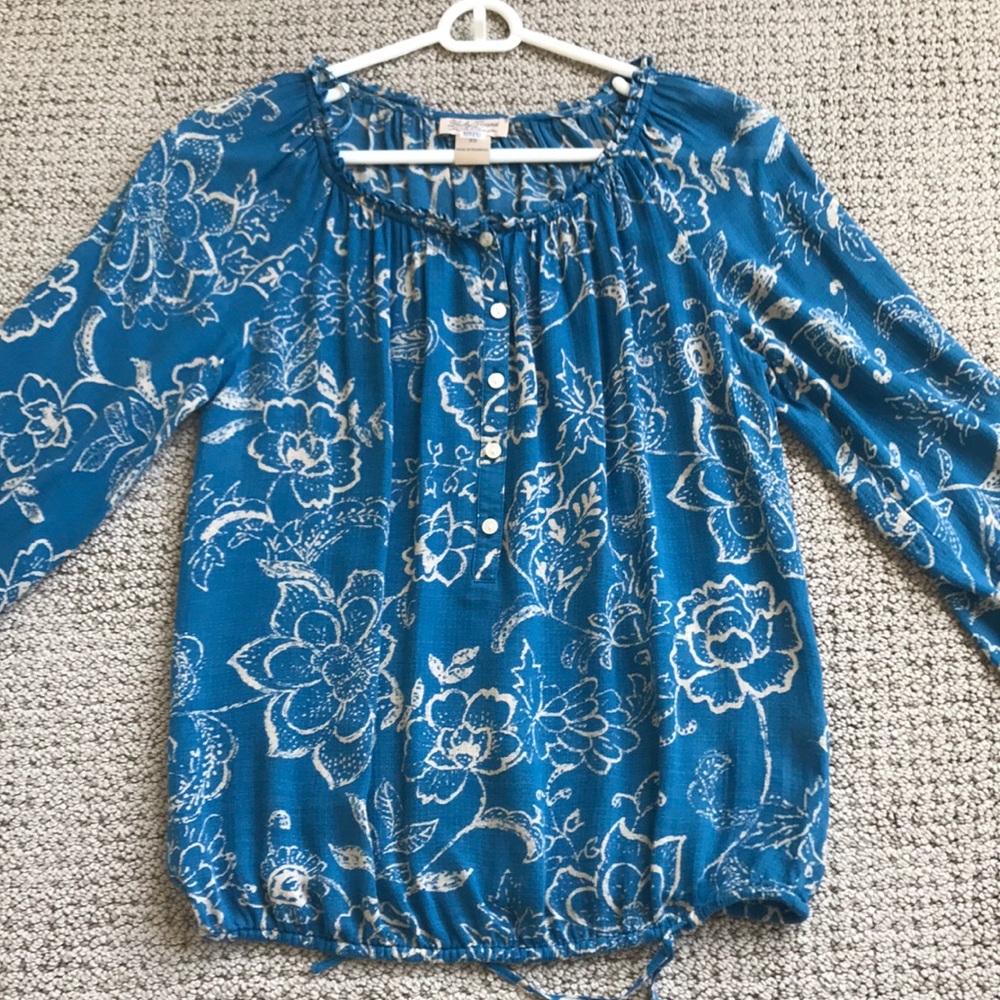 Lucky Brand half button blouse